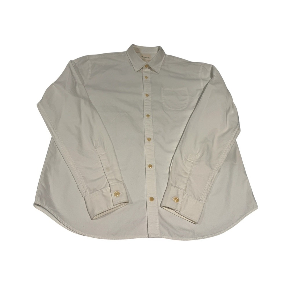 Levi's Made & Crafted White Button‎ Down Shirt made in Turkey Men's Sz XL Cotton